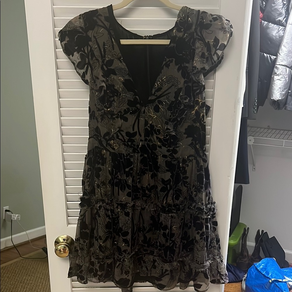 House of Harlow 1960 Black Babydoll Mini Dress
